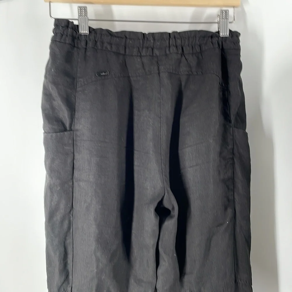 ARITZIA Wilfred Marais Rolled Cuff Pants linen blend black business casual sz 0